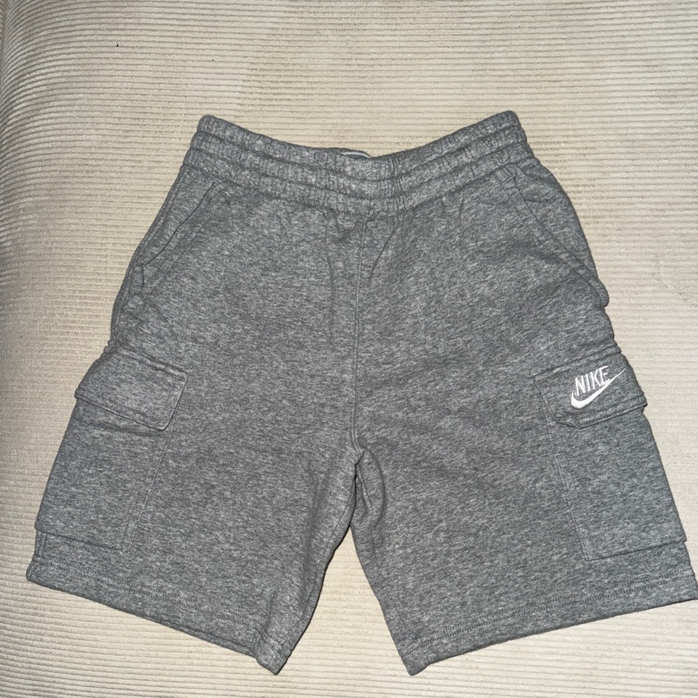 Kids Nike Heather Gray Cargo Shorts